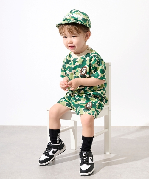 tシャツ ファニーゴリラカモ総柄 半袖Tシャツ キッズ 子供服 男の子の画像