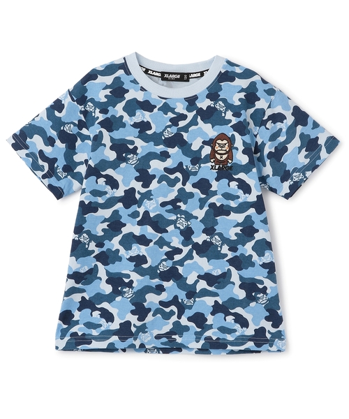 tシャツ ファニーゴリラカモ総柄 半袖Tシャツ キッズ 子供服 男の子の画像
