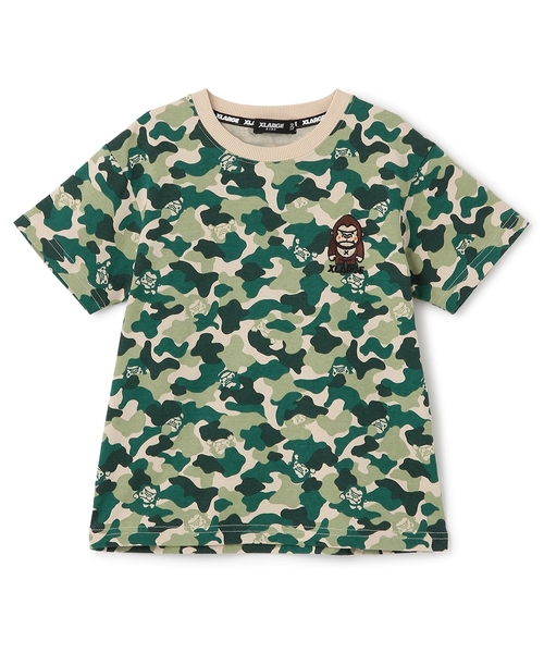 tシャツ ファニーゴリラカモ総柄 半袖Tシャツ キッズ 子供服 男の子の画像