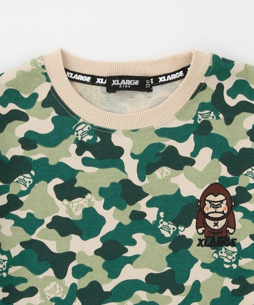 tシャツ ファニーゴリラカモ総柄 半袖Tシャツ キッズ 子供服 男の子の画像