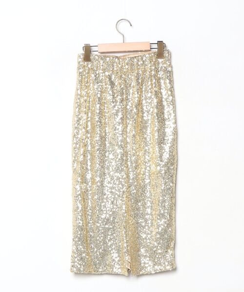 「Couture d'adam」 ペイズリータイトスカート 38 ゴールド レディース_画像2