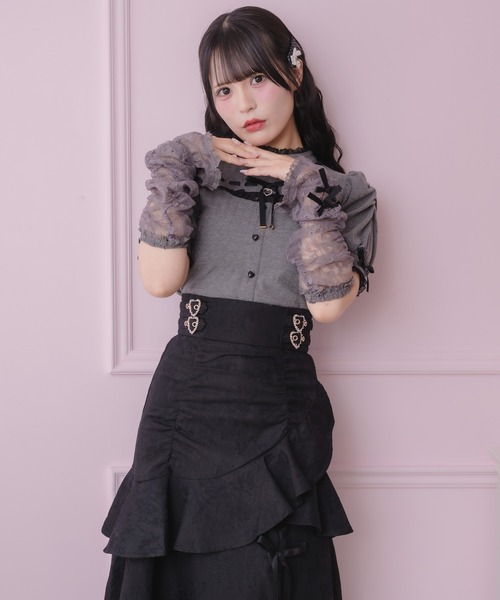 ROJITA（ロジータ） tシャツ 半袖 レースアームウォーマー付きデコルテ 