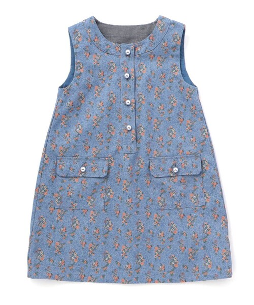 Bebe Organic 花柄ノースリーブワンピース 4Y BeBe Petits Pois Vert（ベベ プチ ポワ ヴェール） ワンピース 「店舗