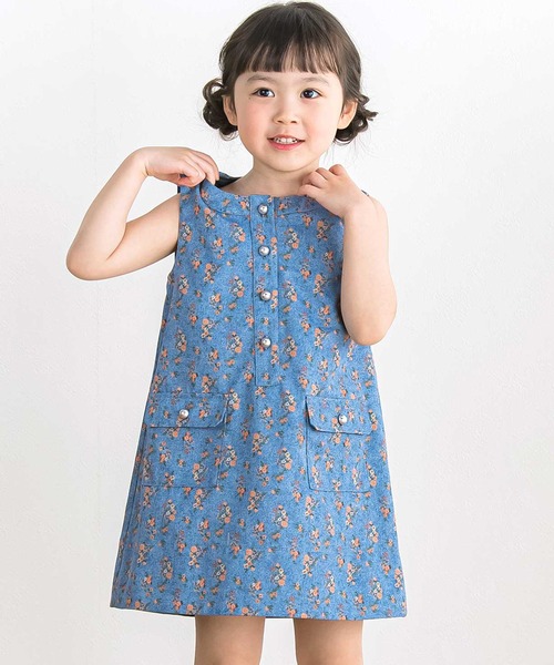Bebe Organic 花柄ノースリーブワンピース 4Y BeBe Petits Pois Vert（ベベ プチ ポワ ヴェール） ワンピース 「店舗