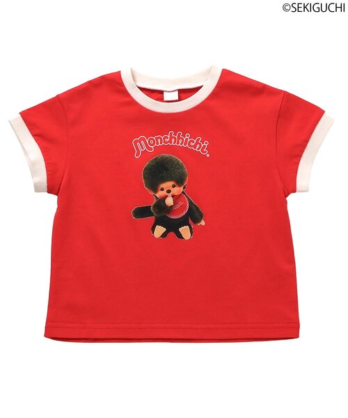 モンチッチ赤い帽子とよこじま⚓マークのTシャツの子 apres les cours（アプレレクール） tシャツ WEB限定「モンチッチ