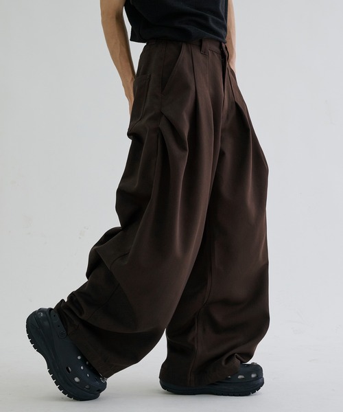 ワイドパンツ スラックス Multi tuck slacks / マルチタックスラックス