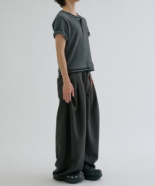 ワイドパンツ スラックス Multi tuck slacks / マルチタックスラックス