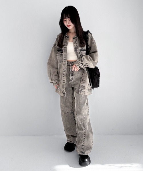 「Heather」 デニムパンツ M グレー レディース_画像7
