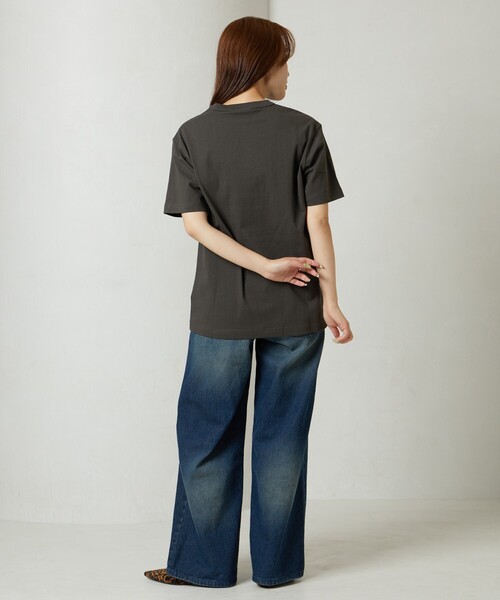 「FREAK'S STORE」 「champion」半袖Tシャツ LARGE オフホワイト レディース_画像3