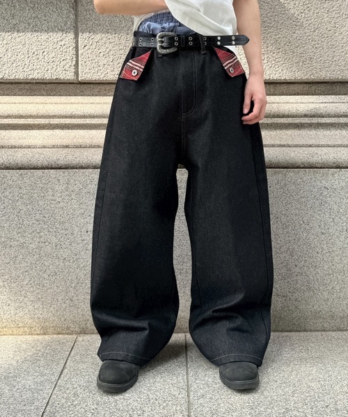 kutir（クティール） ワイドパンツ ジーンズ POCKET FLAP DESIGN RIGID