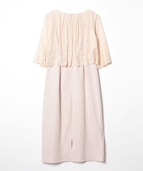 「Lace Ladies」 半袖ワンピース L ベージュ レディース_画像2