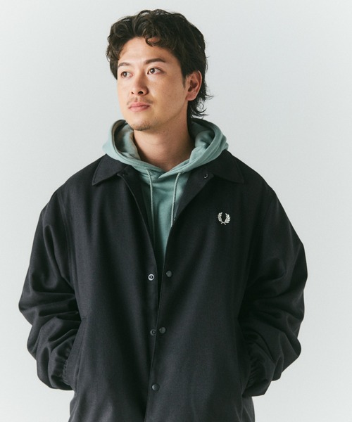 U*I様 フレッドペリー　 M ブラック ノースリーブ ナイロンジャケット FRED PERRY（フレッドペリー） ブルゾン アウター 「WEB先行予約
