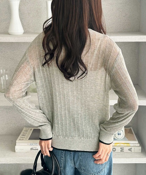 「U.S. POLO ASSN.」 ニットカーディガン X-LARGE グレー レディース_画像8