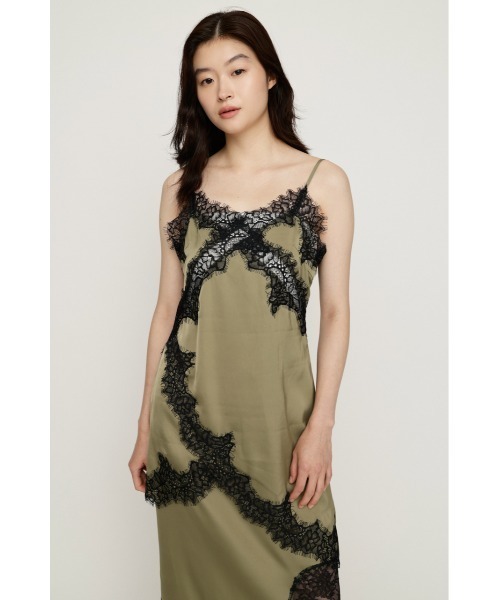 SLY（スライ） キャミソール VINTAGE SATIN CAMI LACE TOPS
