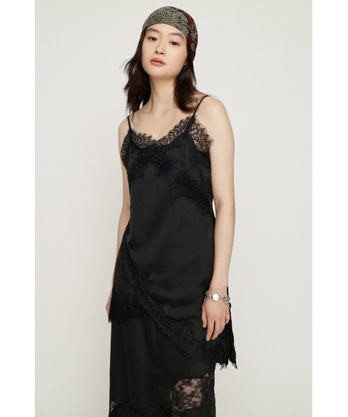SLY（スライ） キャミソール VINTAGE SATIN CAMI LACE TOPS 