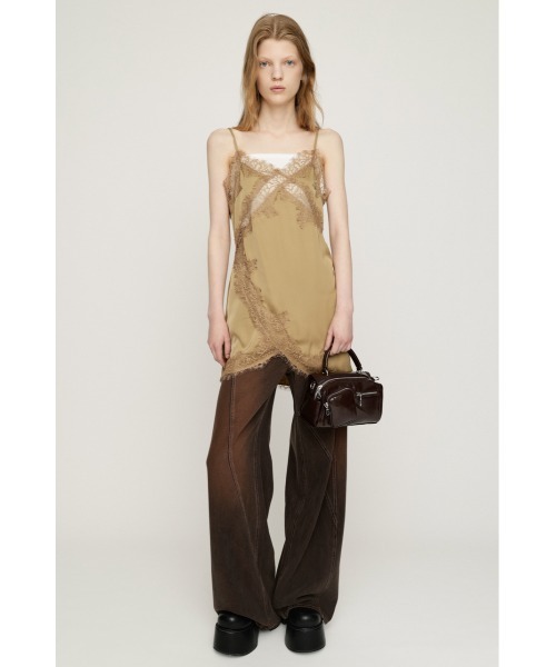 SLY（スライ） キャミソール VINTAGE SATIN CAMI LACE TOPS