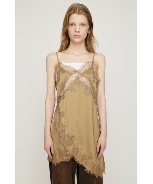 SLY（スライ） キャミソール VINTAGE SATIN CAMI LACE TOPS