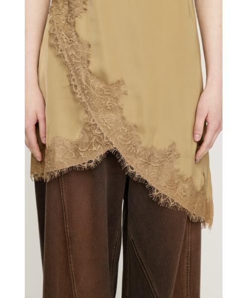 SLY（スライ） キャミソール VINTAGE SATIN CAMI LACE TOPS