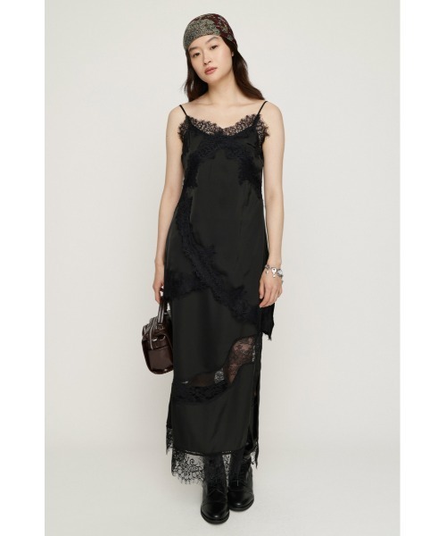 SLY（スライ） キャミソール VINTAGE SATIN CAMI LACE TOPS