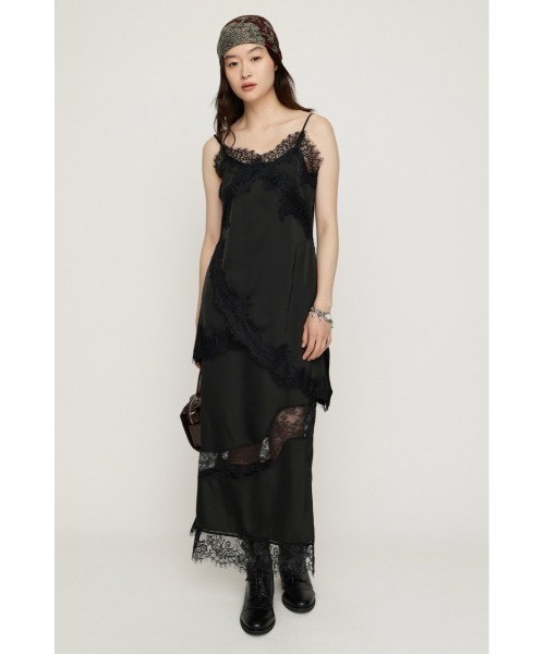 SLY（スライ） キャミソール VINTAGE SATIN CAMI LACE TOPS