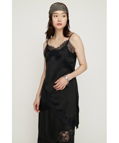 SLY（スライ） キャミソール VINTAGE SATIN CAMI LACE TOPS