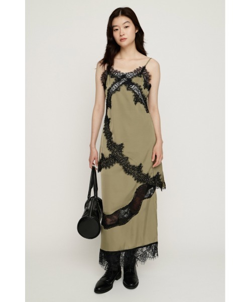 SLY（スライ） キャミソール VINTAGE SATIN CAMI LACE TOPS