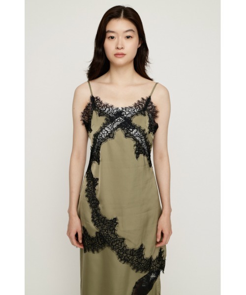 SLY（スライ） キャミソール VINTAGE SATIN CAMI LACE TOPS