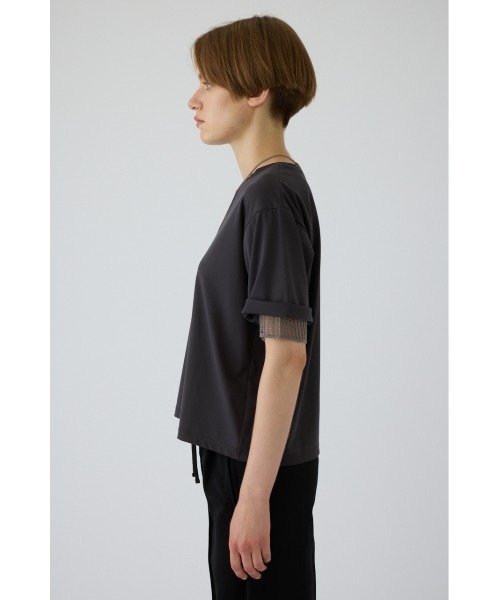 RIM.ARK tシャツ 半袖 Mesh layered sleeve tee(メッシュ レイヤード 