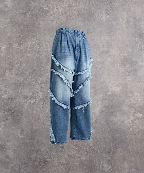 ADRER（アドラー） ワイドパンツ ジーンズ Fringe Wide Flare Denim 