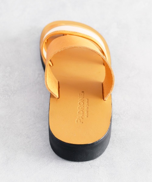 人気超激安 サンダル / PU2 ZOZOTOWN PayPayモール店 - 通販 - PayPayモール PADRONE パドローネ / COMBINATION STRAP SANDAL コンビネーションストラップレザートングサンダル 最安値国産