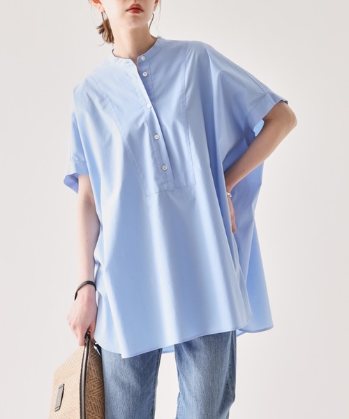 美品♪ジャーナルスタンダード フロントブザムハーフスリーブシャツ 半袖 ゆったり JOURNAL STANDARD シャツ ブラウス フロントブザムハーフ