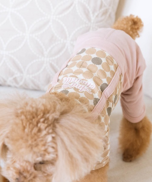 【新品】 犬　服　S ペットコレクション & chouette（アンドシュエット） 犬 服 「犬用」ビスケットモチーフ