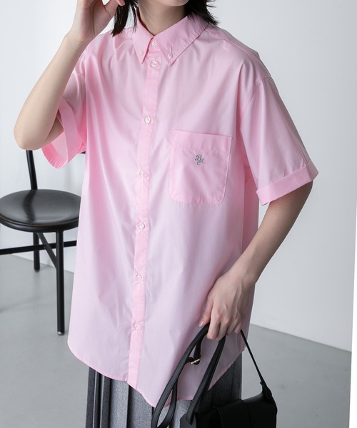 BONLECILL（ボンルシール） ブラウス シャツ 夏 半袖 ビッグシルエット