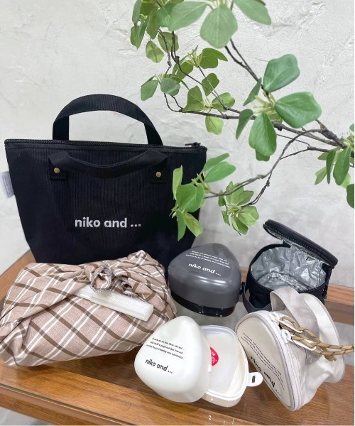 niko and… トートバッグ オリジナルニコロゴ刺繍保冷バッグ