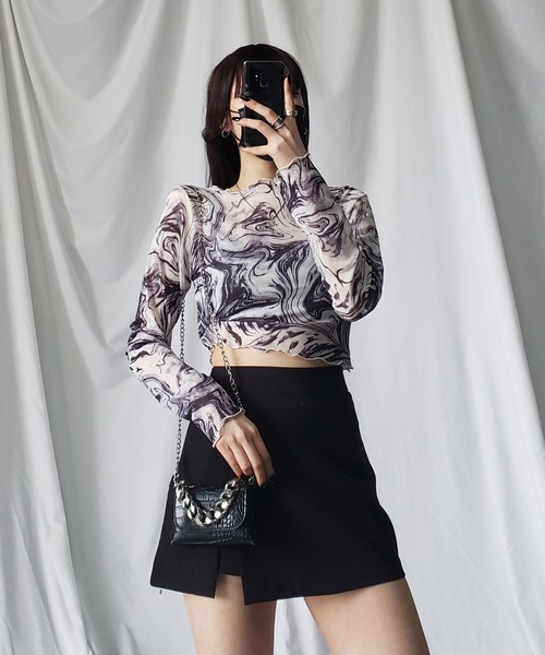tシャツ Cashmere ＆ Silk Blend Mellow Top レディース セール】Cashmere & Silk Blend Mellow Top（Tシャツ/カットソー
