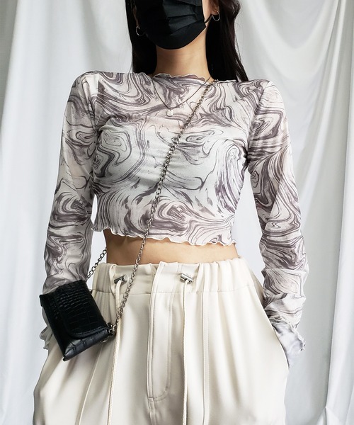 tシャツ Mellow velour top レディース sakishimatokyo tシャツ メロウハイネックトップス /ロンT