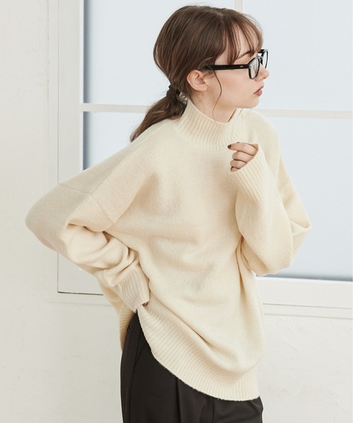 ANGIE ニット セーター オーバーサイズ ハイネックニット レディース