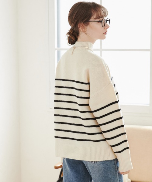 ANGIE ニット セーター オーバーサイズ ハイネックニット レディース