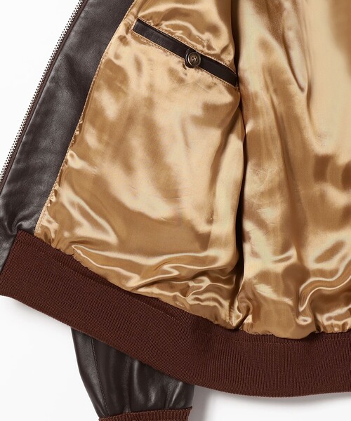 BEAMS F ブルゾン アウター CINQUANTA × / 別注 A-2 レザーブルゾン