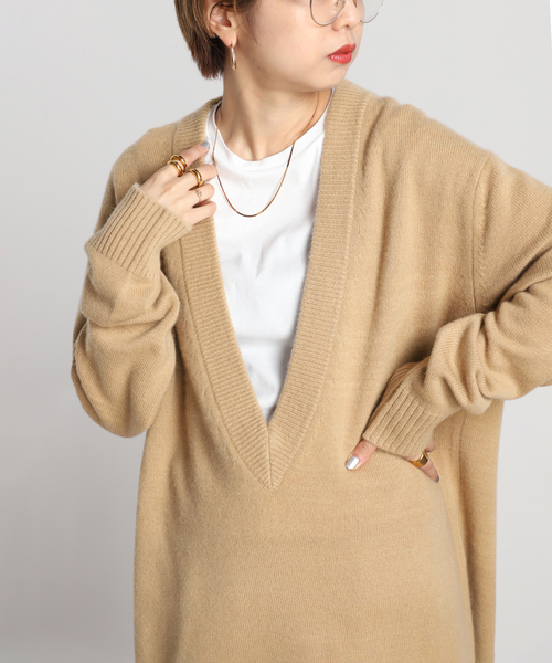INSCRIRE　Vネック　長袖ニット VERMEIL par iena レディース ニット 「INSCRIRE/アンスクリア
