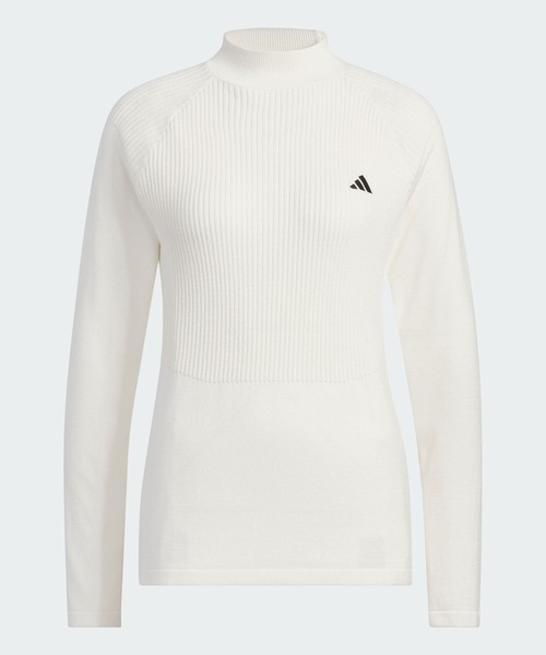 ゴルフ レディース ジーフォア ニット ベスト セーター（ホワイト） adidas ニット セーター アーガイル柄 ニットベスト