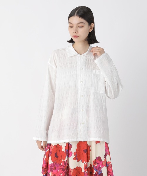 Plantation（プランテーション） ブラウス シャツ シュリンクブロード