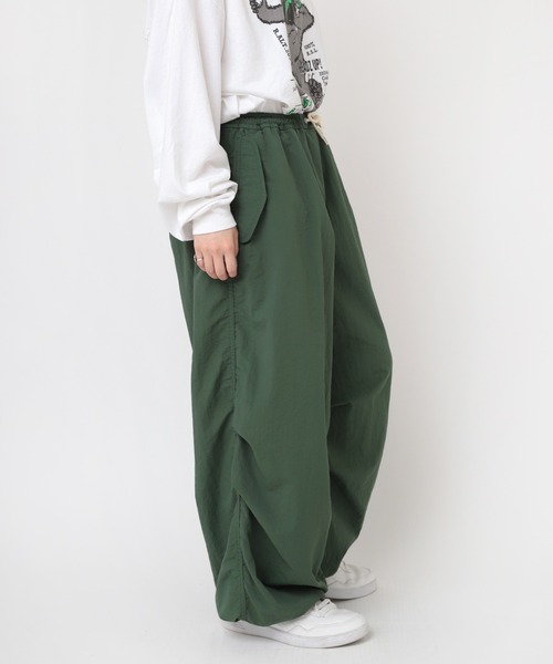 パンツ r RNA パンツ R4173 ナイロンイージーBIGパンツ レディース