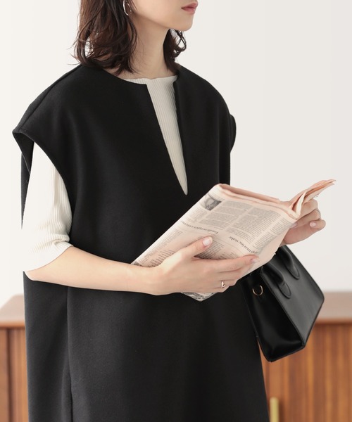 ジャンパースカート サイドスリットロングジャンパースカート