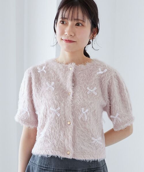 MAJESTIC LEGON（マジェスティックレゴン） ふわふわリボントップス