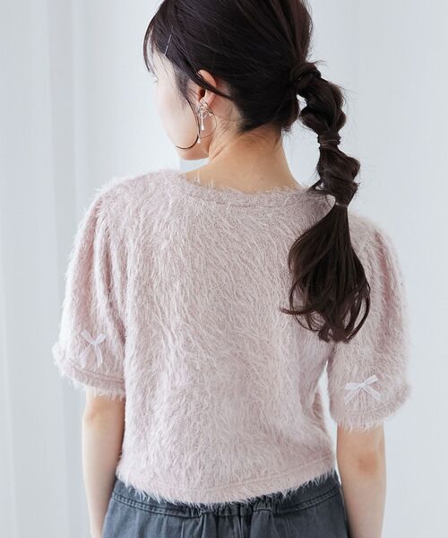 MAJESTIC LEGON（マジェスティックレゴン） ふわふわリボントップス