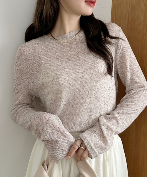 Ada. tシャツ 「紫外線・日焼け対策にも！」メランジ シアー ロング