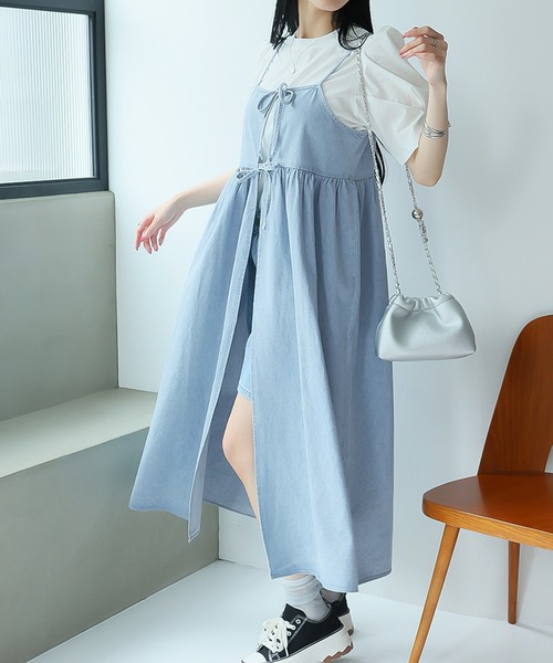 1★新品タグ付き★ドリードール　リボン キャミワンピース 2点セット Girly Doll（ガーリードール） ワンピース 2WAYリボンキャミワンピース