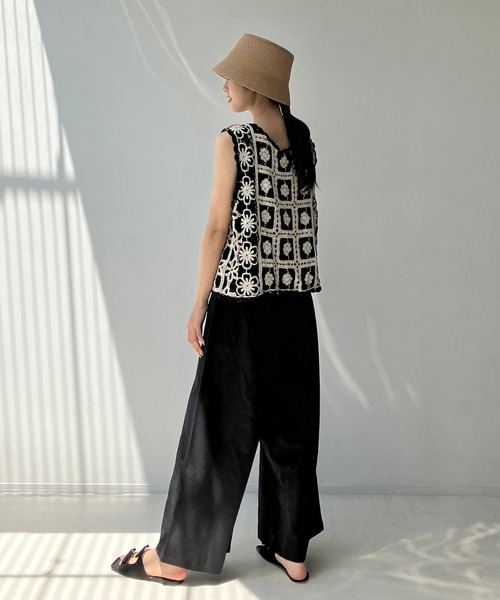 AS KNOW AS（アズノゥアズ） ベスト ジレ アソート かぎ針編み