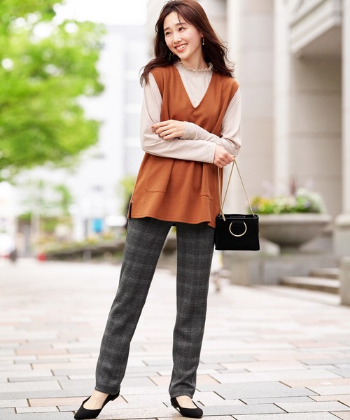 BELLUNA PLUS（ベルーナプラス） パンツ ポカポカ！静電防止付裏ファー